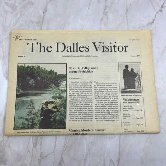 1988 The Dalles Visitor Newspaper St. Croix Valley Prohibition MN WI TF5-L1