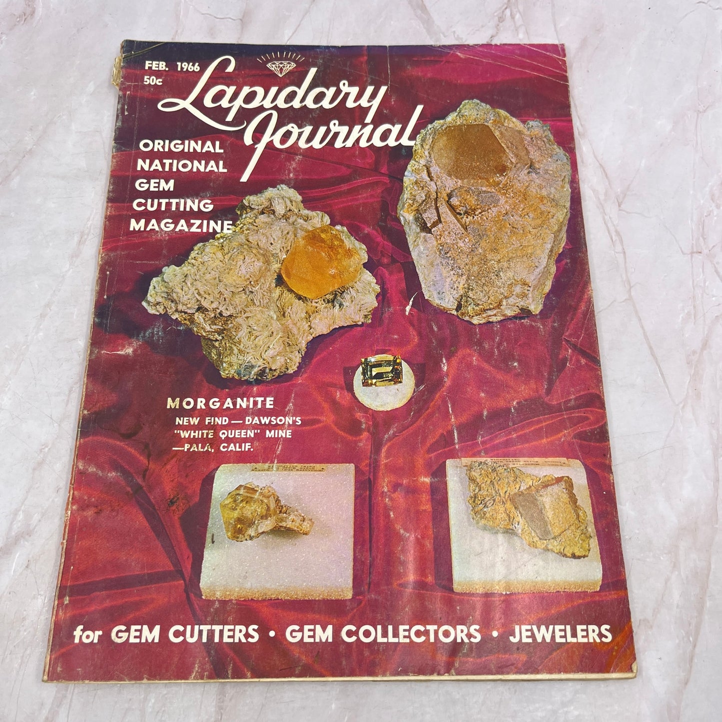 Morganite Dawson's White Queen Mine Pala CA - Lapidary Journal - Feb 1966 M28