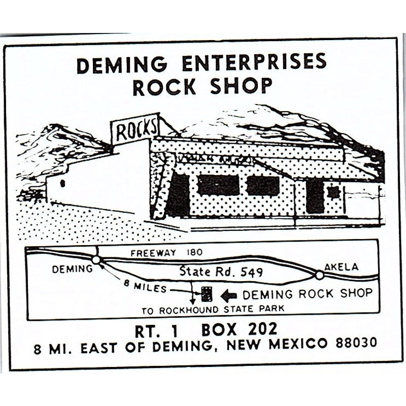 Deming Enterprises Rock Shop Deming New Mexico 1972 Ad AF8-M2