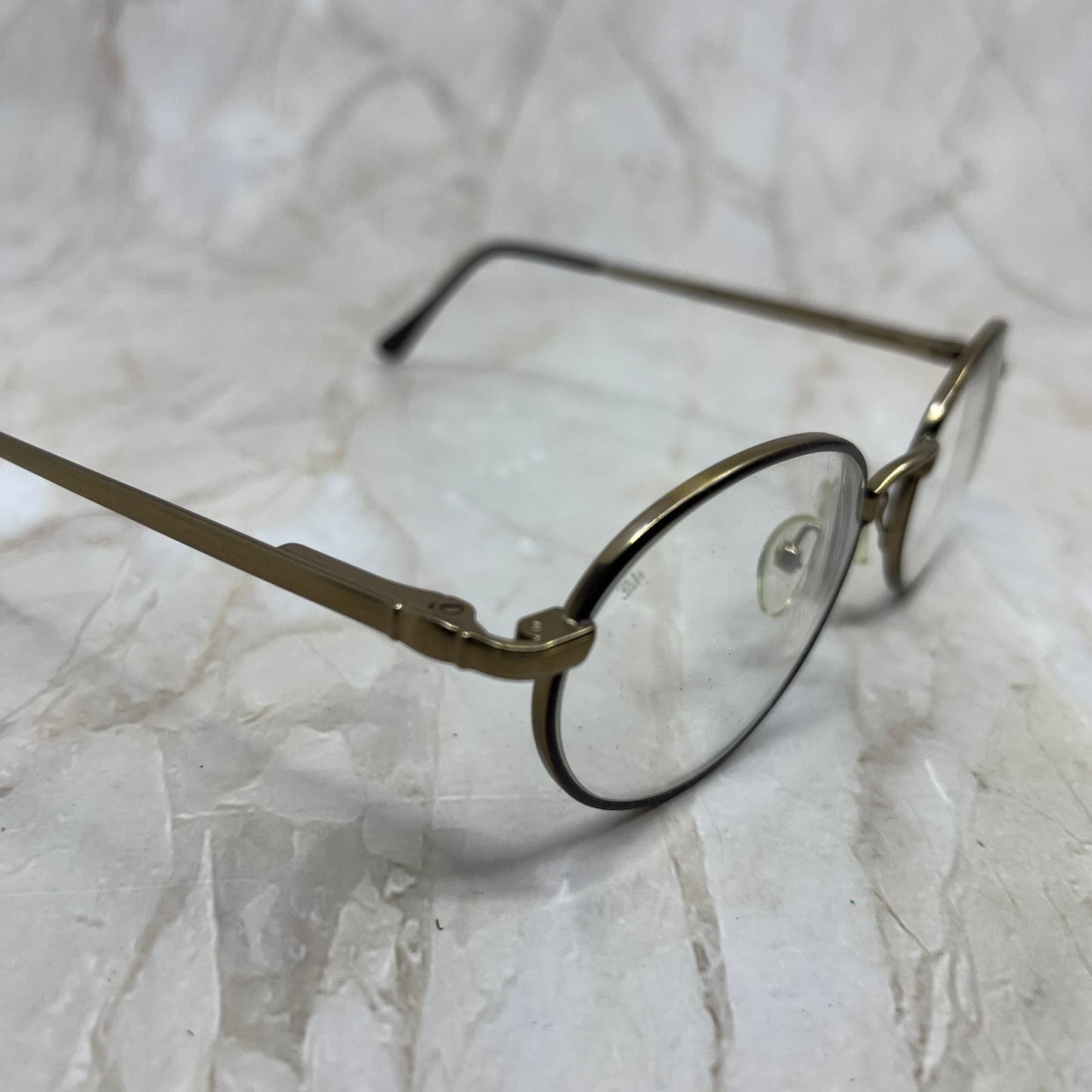 Vintage Oval AOSafety Gold Tone Sunglasses Eyeglasses Frames TE9-G2-9