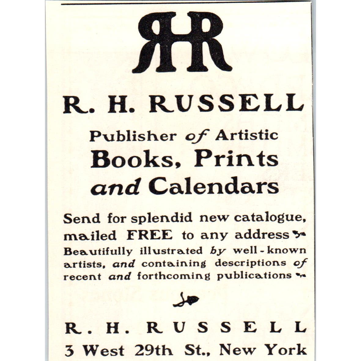 The R.H. Russell Printing Co New York c1905 Victorian Ad AE9-MA5