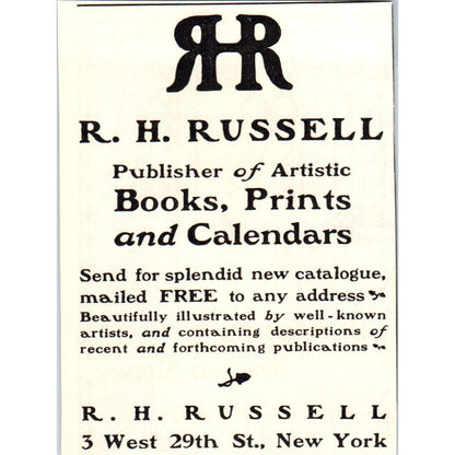 The R.H. Russell Printing Co New York c1905 Victorian Ad AE9-MA5