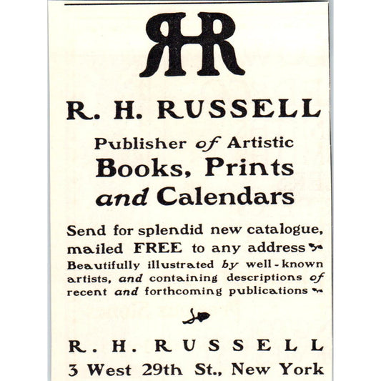 The R.H. Russell Printing Co New York c1905 Victorian Ad AE9-MA5
