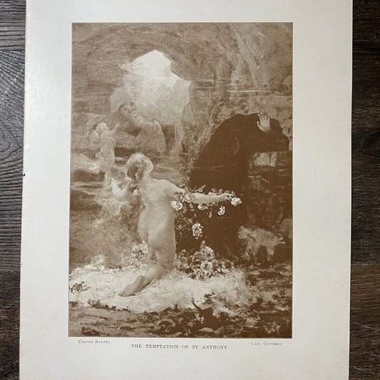 The Temptation of St. Anthony Carl Gutherz United States Art Print 10x13 V10
