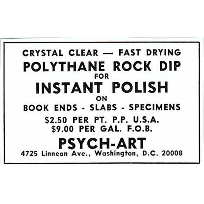 Psych-Art Rock Dip Washington DC 1972 Ad AF8-M3
