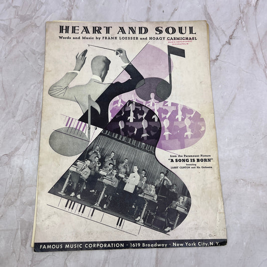 Heart and Soul Frank Loesser Hoagy Carmichael Antique Sheet Music Ti5