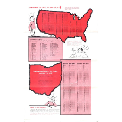 Vintage Roger Cloud Ohio Figures are Fun Info Fact Sheet TH2-O1