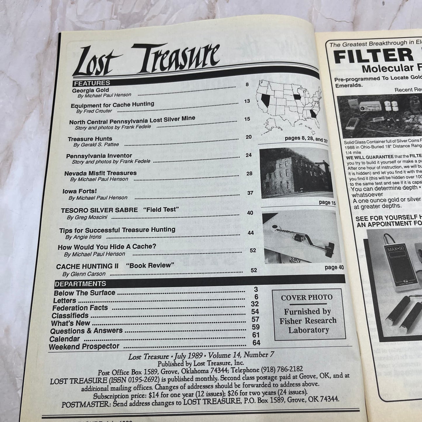 1989 July - Lost Treasure Magazine - Treasure Hunting Gold Prospecting M14
