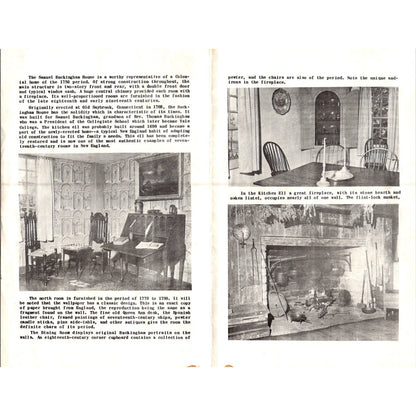 Buckingham House Mystic Seaport Mystic CT Vintage 1960s Travel Brochure SAI1-2