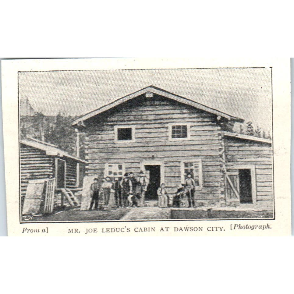 Mr. Joe Leduc's Cabin at Dawson City 1897 Victorian Print AE9-TS11