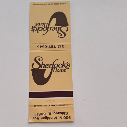 Sherlock's Home Restaurant Chicago Vintage Matchbook Cover TB6-MB2-3