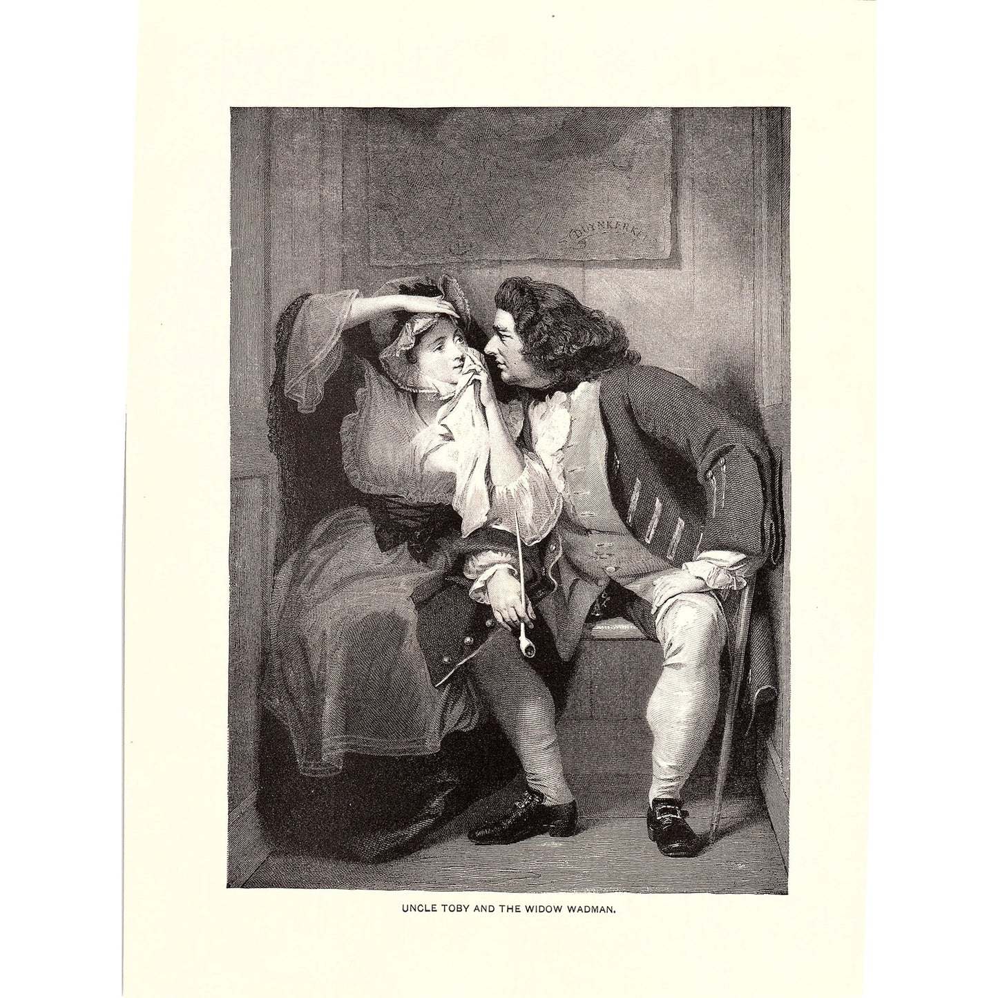 Uncle Toby and the Widow Wadman Engraving Art Print 9x11 V6