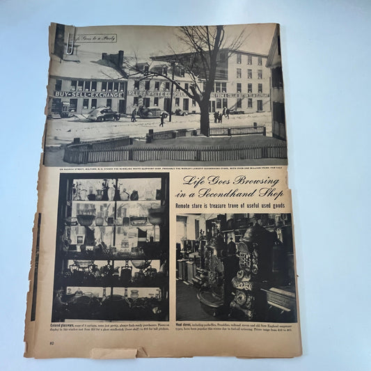 Reed's White Elephant Shop Milford NH 3 Pages 1940s WWII Era Article V30-1