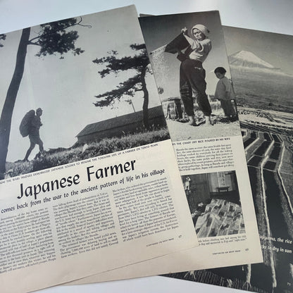 Japanese Farmers Come Home 4 Pages 1940s WWII Era Article V29-5