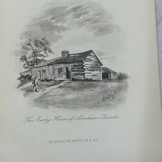 1898 Engraving The Early Home of Abraham Lincoln American Statesmen 5x7" AE4