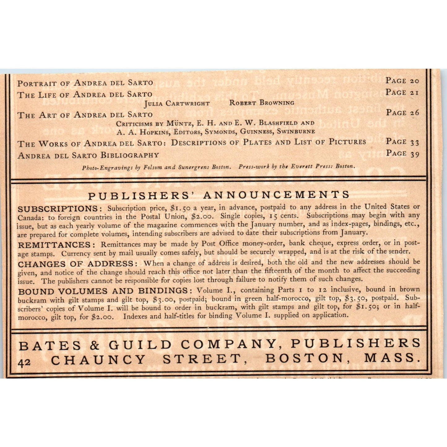 Genuine Copley Prints Curtis & Cameron Boston c1905 Victorian Ad AE9-MA3