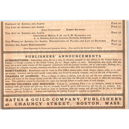 Genuine Copley Prints Curtis & Cameron Boston c1905 Victorian Ad AE9-MA3