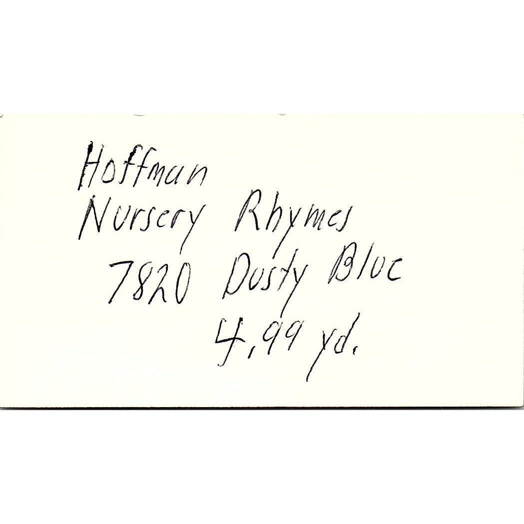 Leah's Fabric Gallery Cerritos CA Vintage Business Card SSB4-B12