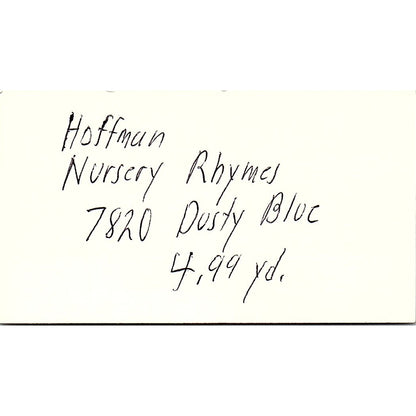 Leah's Fabric Gallery Cerritos CA Vintage Business Card SSB4-B12