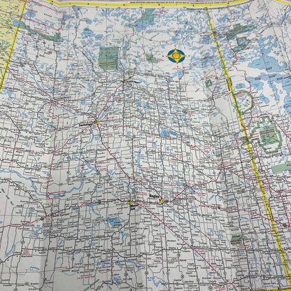 1972-73 Shell Oil Manitoba Saskatchewan Canada Travel Map Fold Out TG8-Z