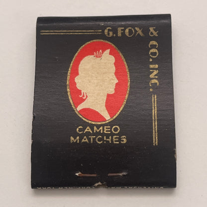 Cameo Matches G. Fox & Co Inc Vintage Matchbook Cover TB8-MB2-6