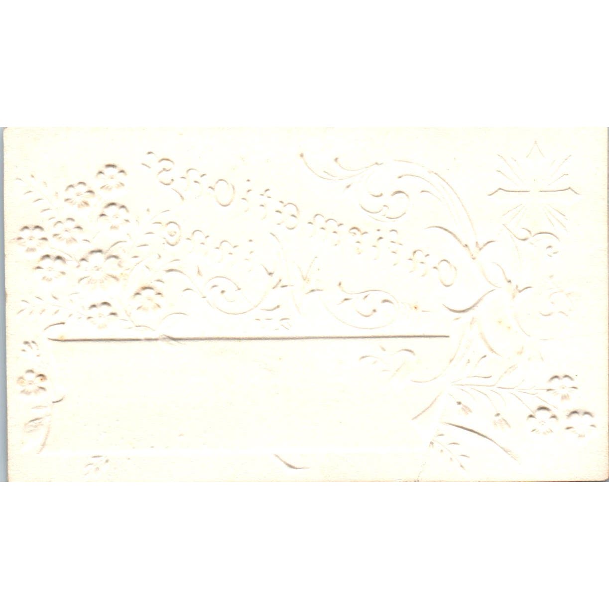 Vintage Thekla Gustavsson Konfirmations Minne Embossed Swedish Calling Card AE2