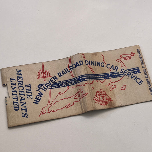 The Merchants Limited New Haven Railroad Dining Car Service Matchbook MM3-1