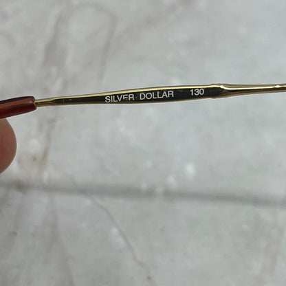 Vtg Silver Dollar Juliet Oval Wire Frame Sunglasses Eyeglasses Frames TG7-G6-2
