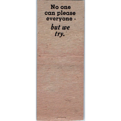 Harry's Bar Harry Bowman Minocqua QI Vintage Matchbook Cover SD4-Y5