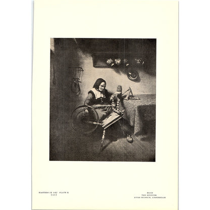 The Spinner - Maes - 1908 Litho Art Print AF5-5