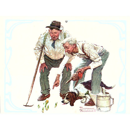 Shared Success Norman Rockwell Vintage Art Print 6x7" V17