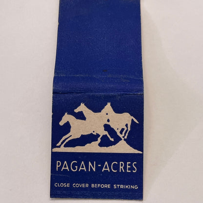 Pagan Acres Vintage Matchbook Cover TB8-MB-15