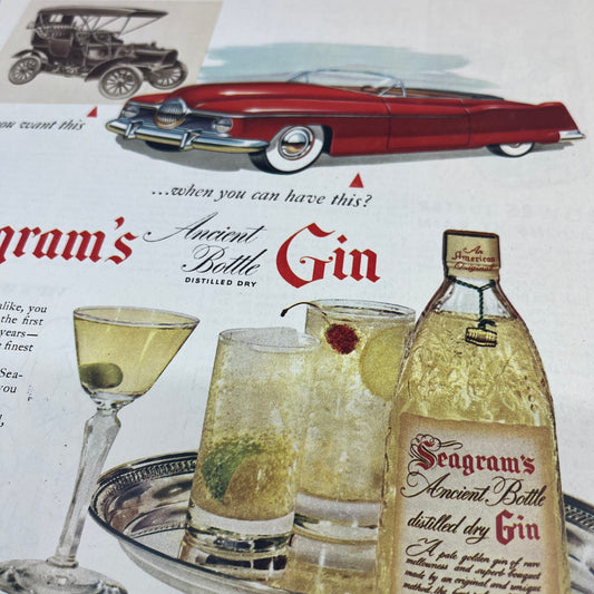 1951 Seagram's Dry Gin Modern as Tomorrow 10x13 Magazine Advertisement FL6-7