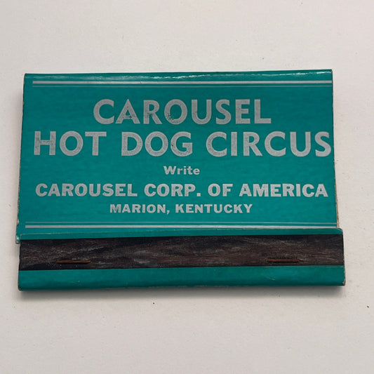 Carousel Hot Dog Circus Marion KY Vintage Matchbook Cover TB8-MB-7