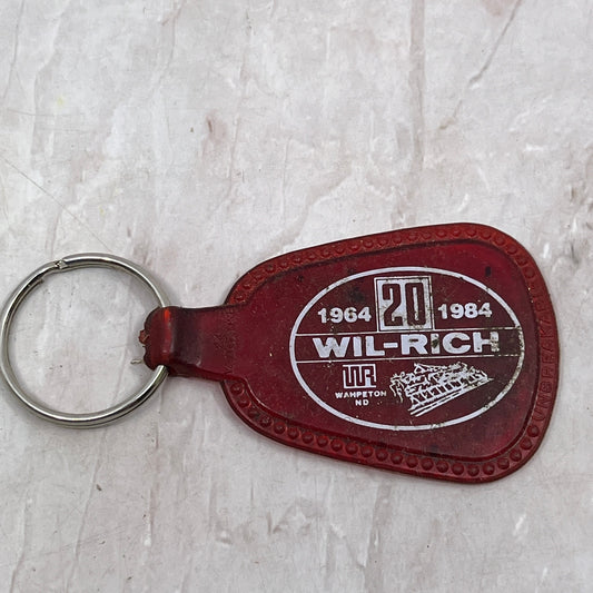 Vintage 1984 Wil-Rich 20th Anniversary Wahpeton ND Keychain SF4