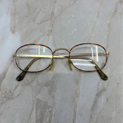 Vintage Oval Tortoise & Gold Tone Sunglasses Eyeglasses Frames TE9-G2-10