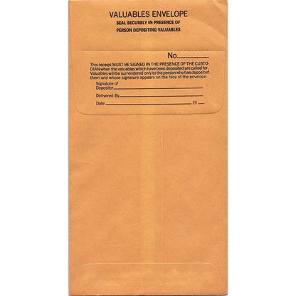 Vintage Blank Valuables Envelope Briggs/Will Ross Inc Des Moines IA V1-8