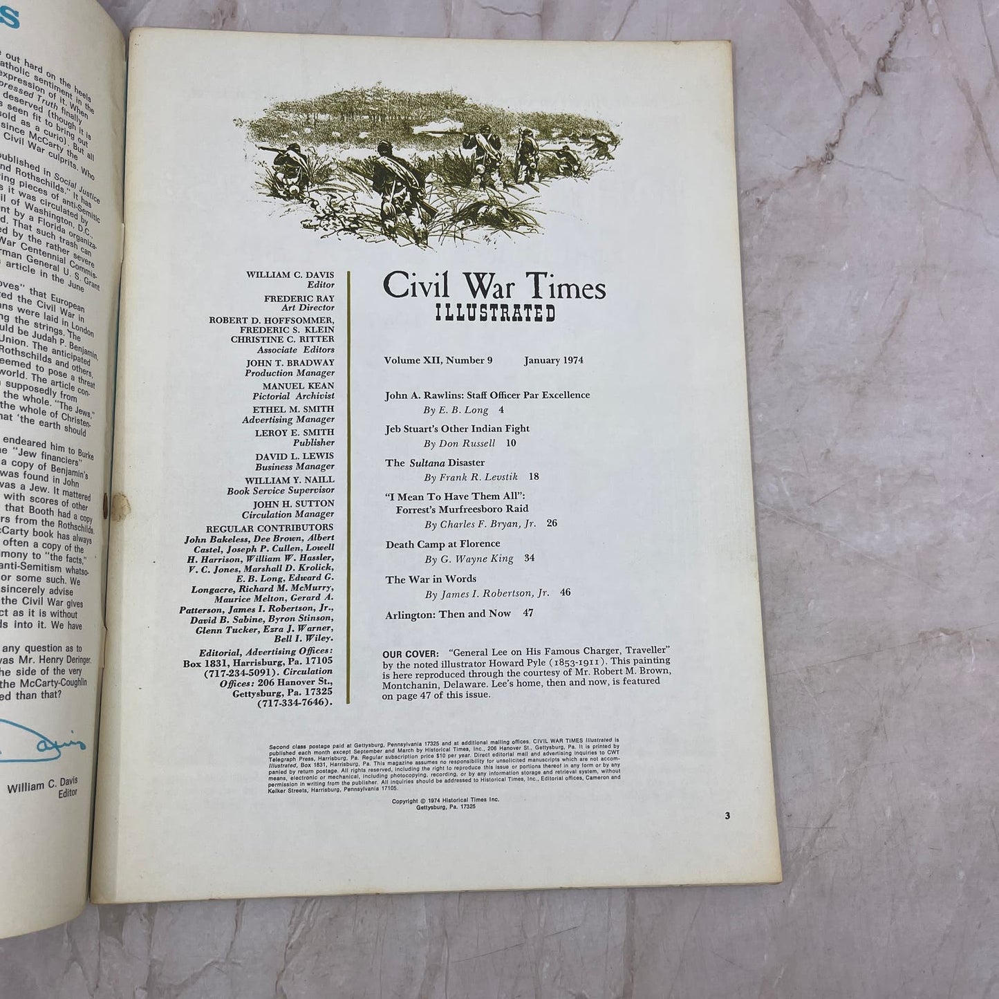 1974 Jan - Civil War Times Magazine - Lee on His Famous Charger Traveller M21