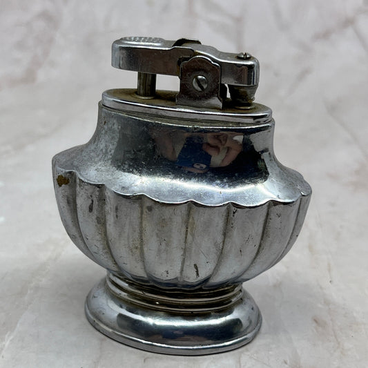 1950s Chrome Scalloped Occupied Japan Table Lighter TL16