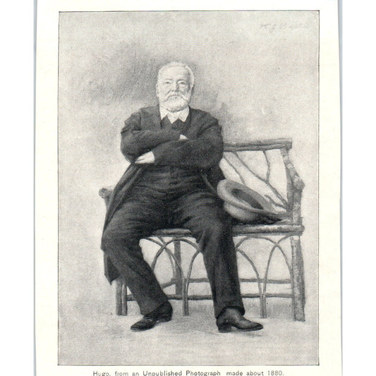 c1880 Photograph of Victor Hugo Print 1892 Magazine Ad AB6-SM2