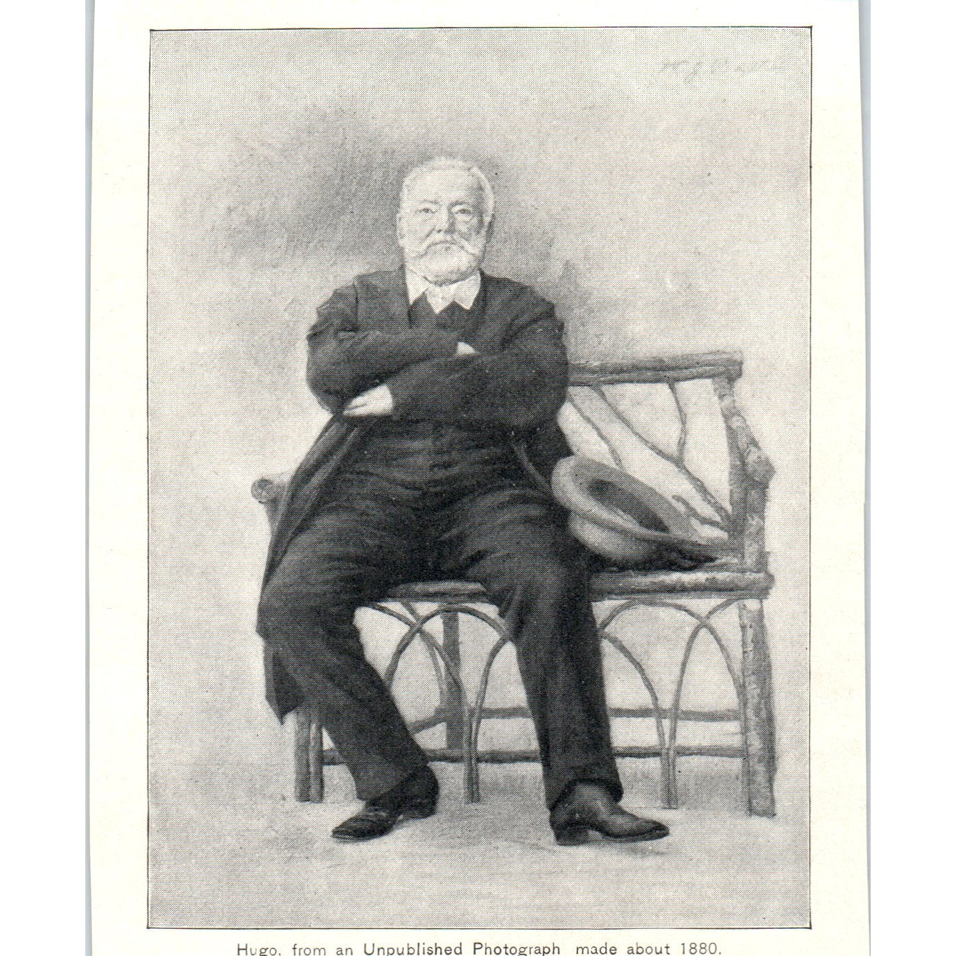 c1880 Photograph of Victor Hugo Print 1892 Magazine Ad AK5-H8