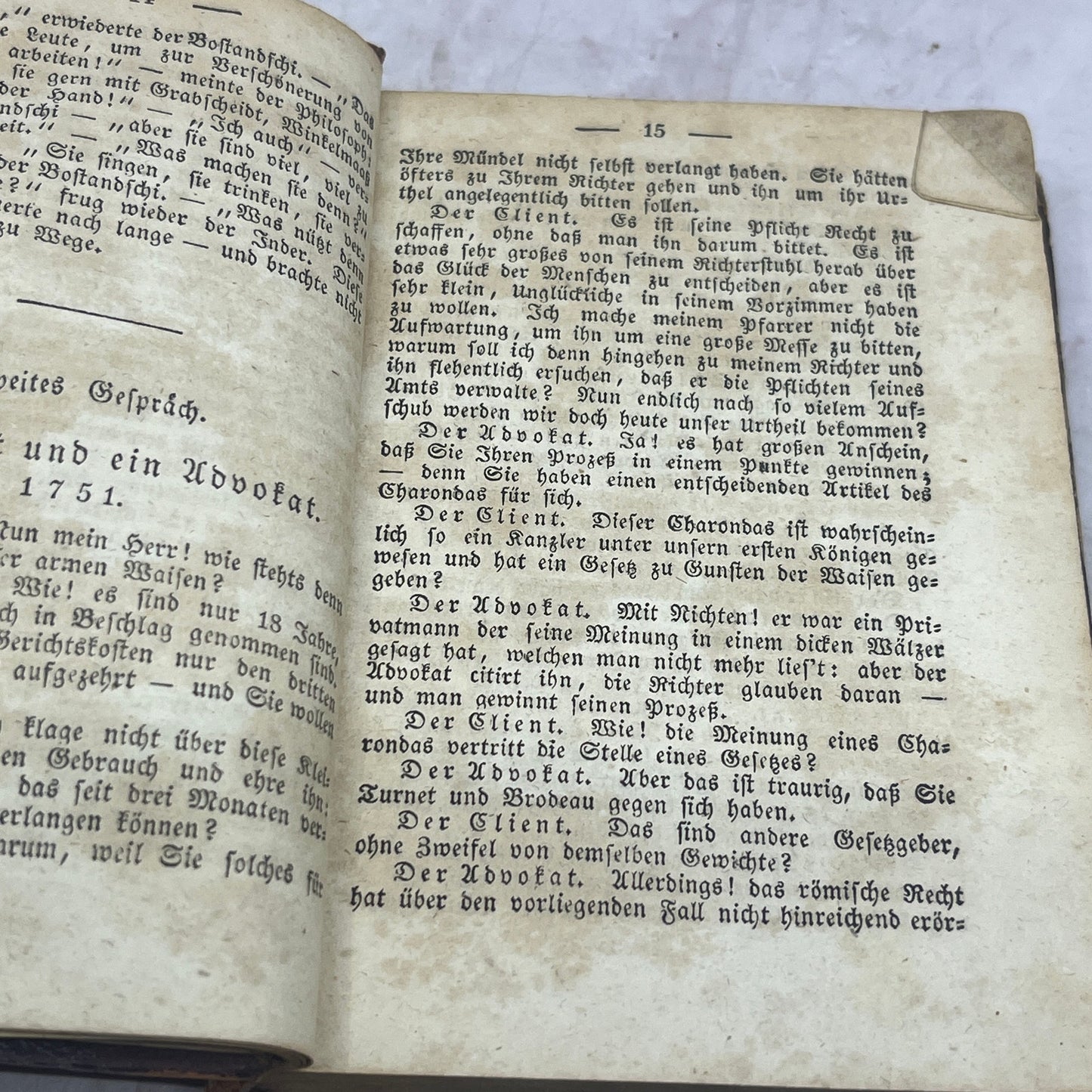 1840 Voltaire Philosophical Conversations Peregrinus Syntax German Book TH9-OB