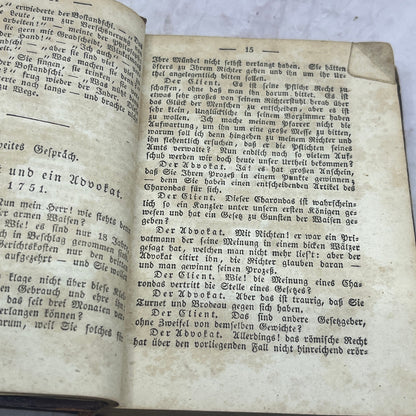 1840 Voltaire Philosophical Conversations Peregrinus Syntax German Book TH9-OB