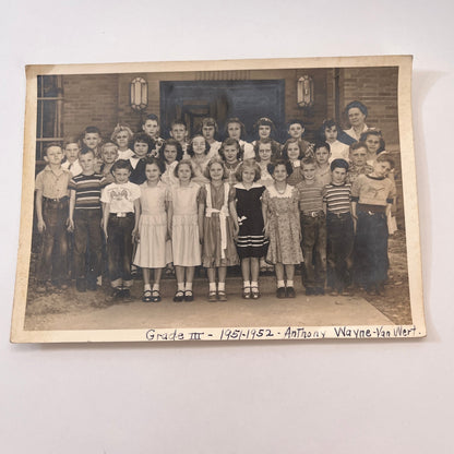 1953 Van Wert 3rd Grade Class Photo Anthony Wayne OH L2-1