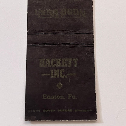 Hackett Inc Clothiers Easton PA Vintage Matchbook Cover TB6-MB1-15
