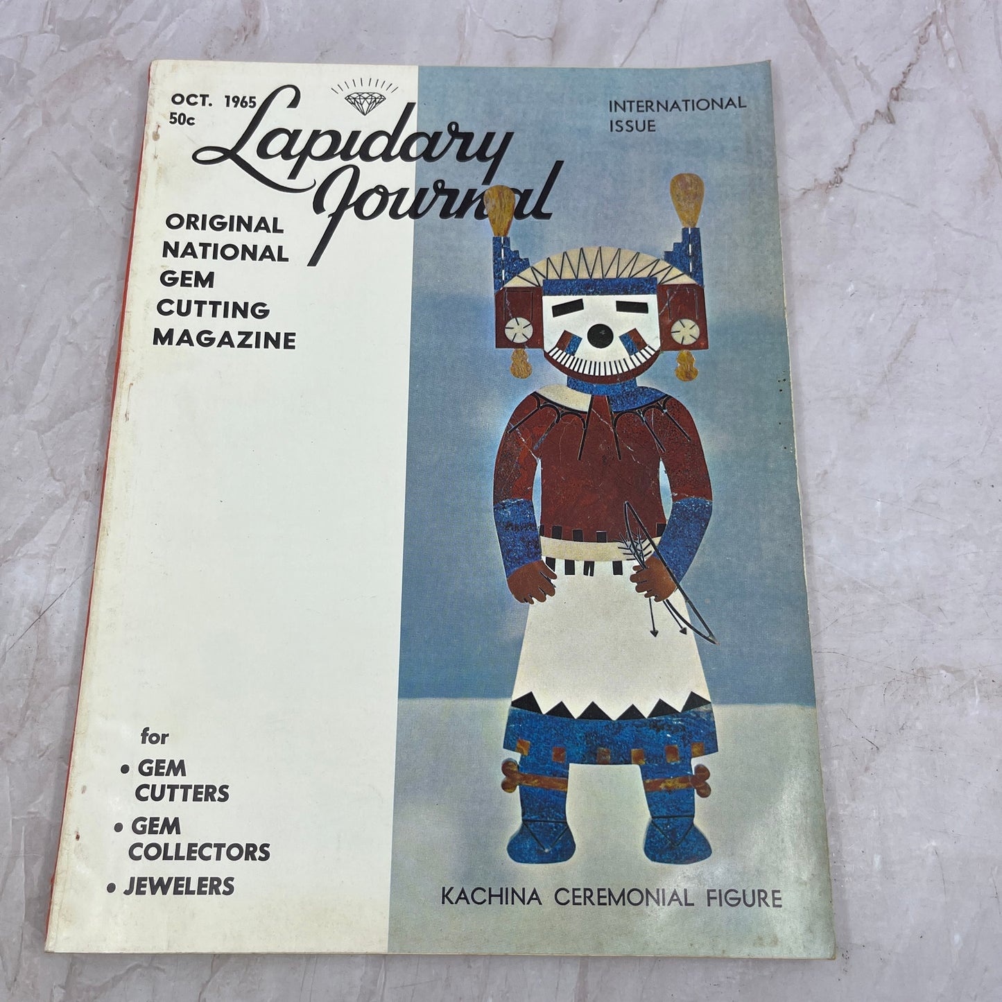 Kachina Ceremonial Figure - Lapidary Journal Magazine - Oct 1965 M22
