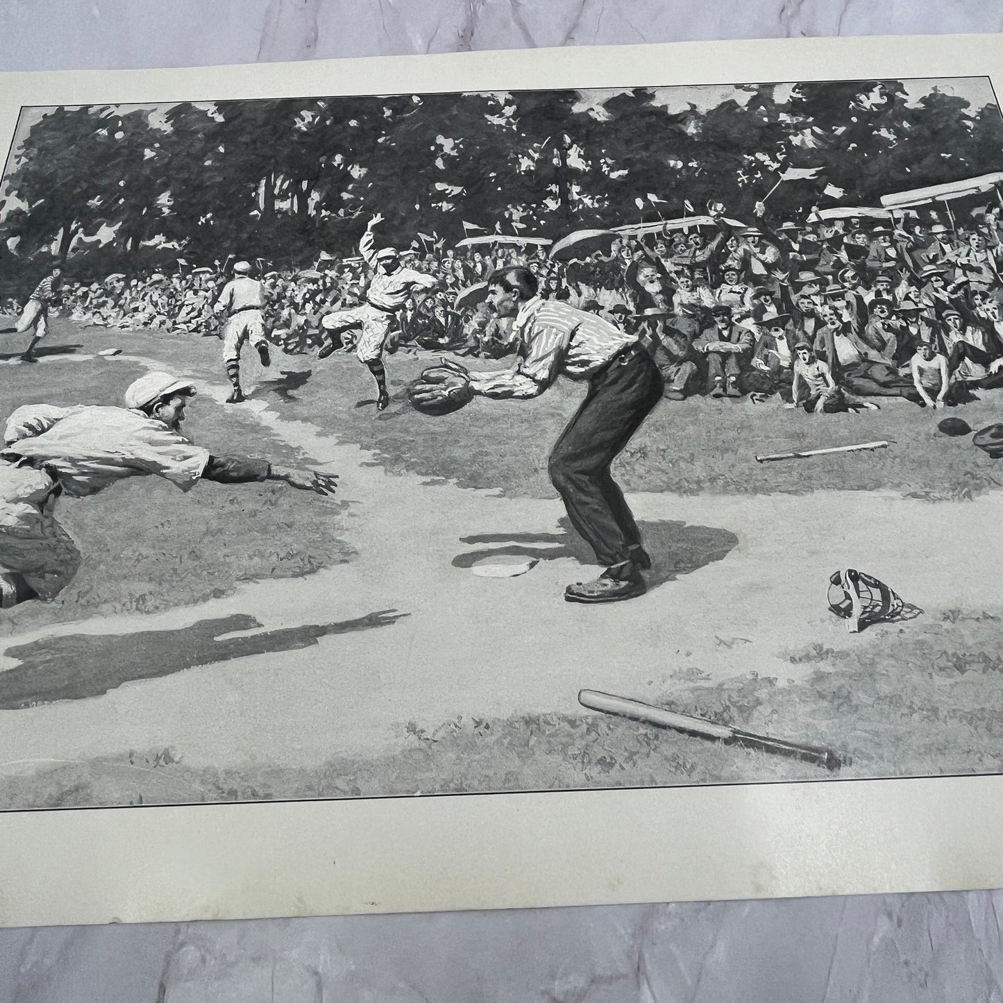 Herbert Johnson Baseball Cornville Eagles - 1904 A.B. Frost Art Print V14-3