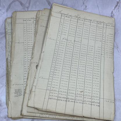 1870-90s Lot of Furnace Account Logs TA9