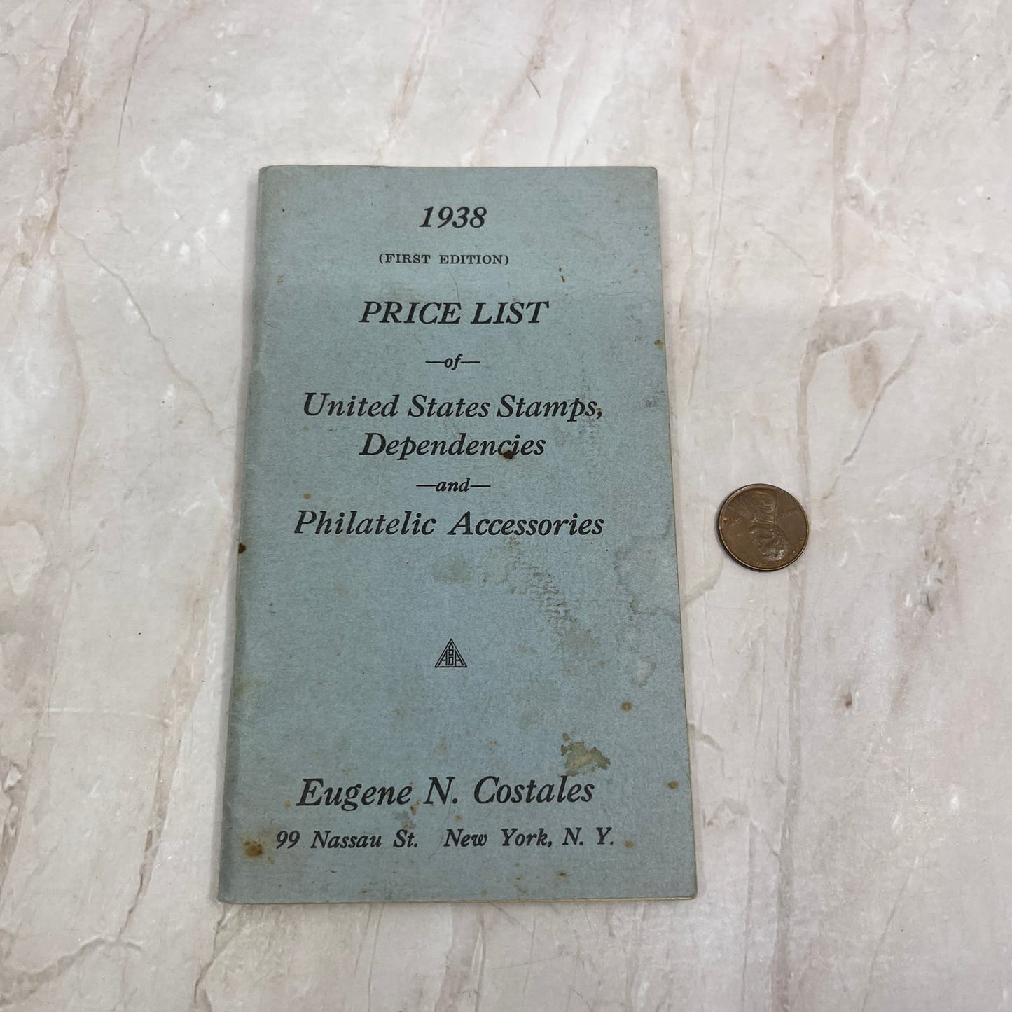 1938 Price List of US Stamps Dependencies  Eugene N. Costales TG8-VV