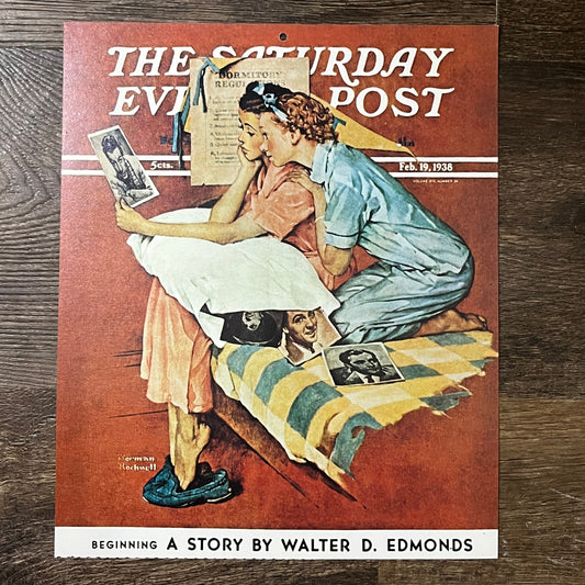 Norman Rockwell Feb 19, 1938 The Saturday Evening Post Repro Cover Vtg 9x11 V10